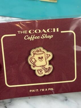 NWT COACH Coffee Shop Little
Miss Jo Pin
